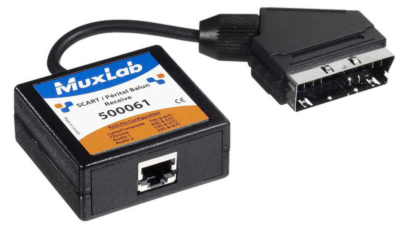MuxLab 500061 AV receiver Black AV extender