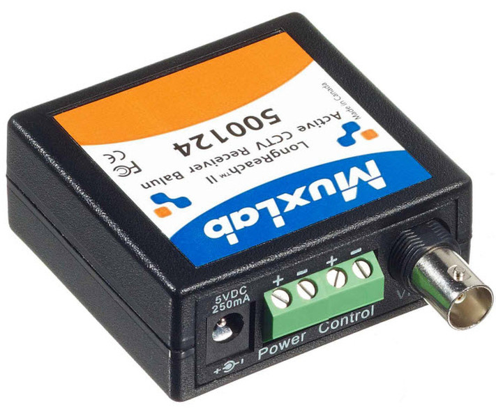 MuxLab 500124 AV-Receiver Schwarz Audio-/Video-Leistungsverstärker
