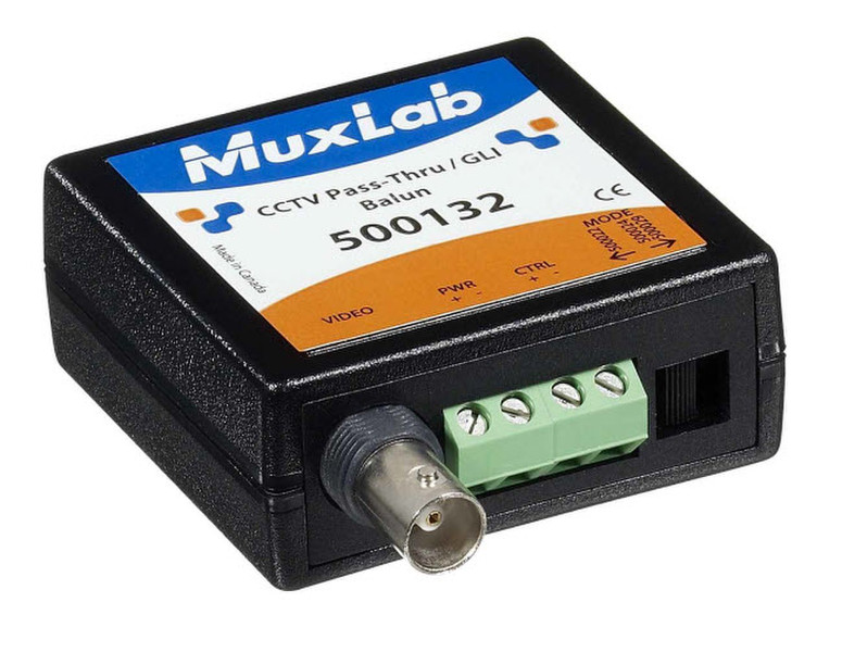 MuxLab 500132 AV transmitter Черный АВ удлинитель