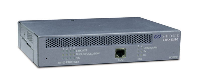 Zhone ETHX-2214-DS3-DC Network transmitter & receiver Grau Netzwerk-Erweiterungsmodul