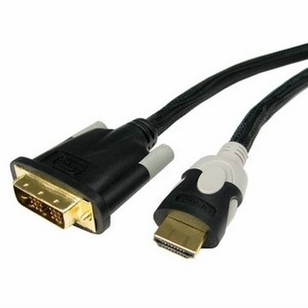 Cables Unlimited 3m HDMI - DVI D 3m HDMI DVI-D Schwarz