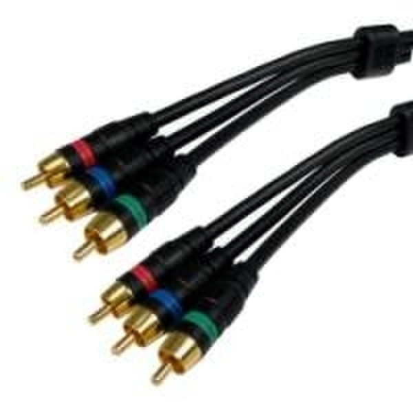 Cables Unlimited Component Video 6 Ft 1.83м 3 x RCA 3 x RCA Черный компонентный (YPbPr) видео кабель