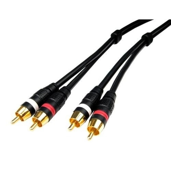 Cables Unlimited RCA Audio 15 Ft 4.57m 2 x RCA 2 x RCA Schwarz Audio-Kabel