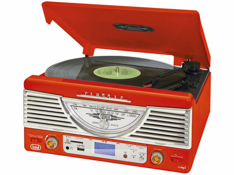 Trevi TT 1062 E Direct drive audio turntable Red