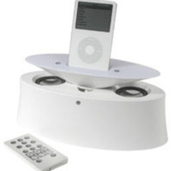 C2G iPod®-Compatible 3-D Speaker/Docking Station - White