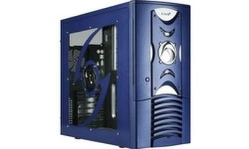 MS-Tech LC-402 Midi-Tower Blue computer case