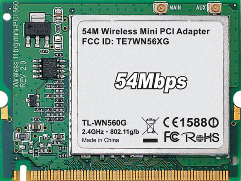 TP-LINK 54Mbps eXtended Range™ Wireless Mini PCI Adapter Eingebaut 54Mbit/s Netzwerkkarte