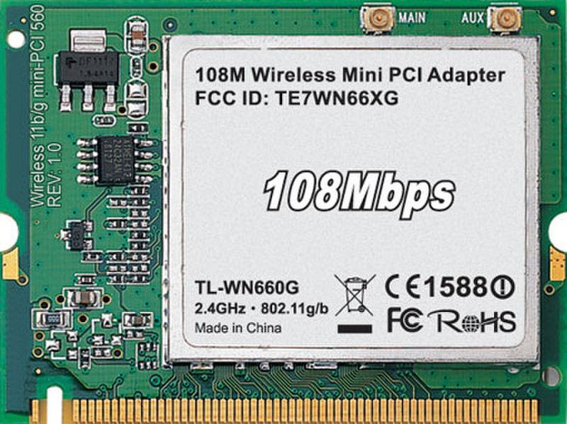 TP-LINK 108Mbps Wireless Mini PCI Adapter 108Mbit/s Netzwerkkarte