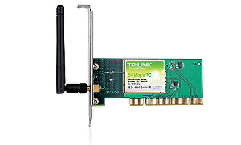 TP-LINK 54Mbps eXtended Range™ Wireless PCI Adapter Внутренний 54Мбит/с сетевая карта