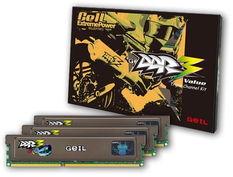 Geil 3GB DDR3 PC3 10660 Triple Channel Kit 3GB DDR3 1333MHz memory module
