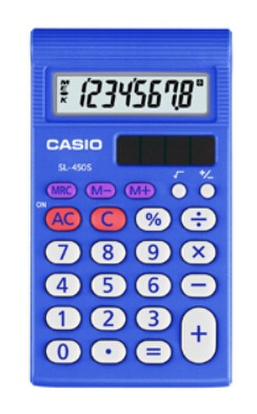Casio SL-450S Pocket Financial calculator Blue calculator