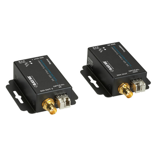 Black Box VX-SDI-FO-10KM AV transmitter & receiver Black AV extender