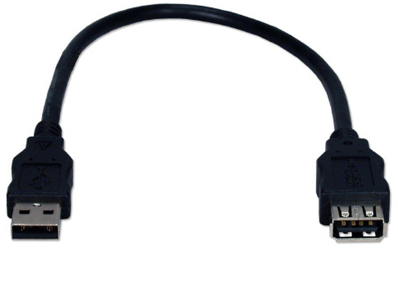 QVS 1ft. USB 2.0 A m/f
