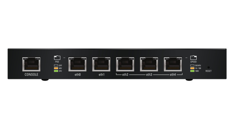 Ubiquiti Networks EdgeRouter ERPOE-5 Подключение Ethernet Черный маршрутизатор