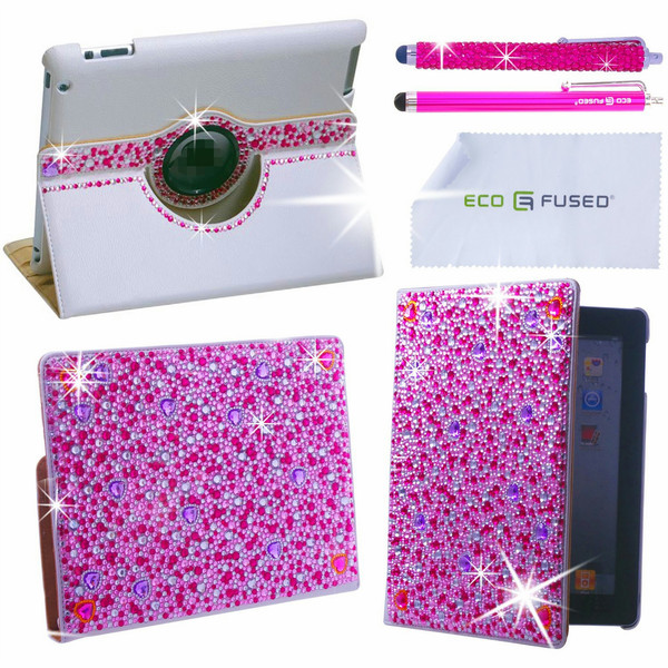 ECO-FUSED Rotating Faux Leather Bling Case 9.7