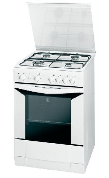 Indesit K6G20S(W)/I Freistehend Gaskochfeld Weiß