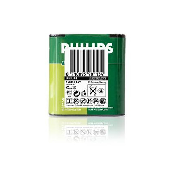 Philips Longlife 3R12 Zinc-Carbon 4.5V non-rechargeable battery