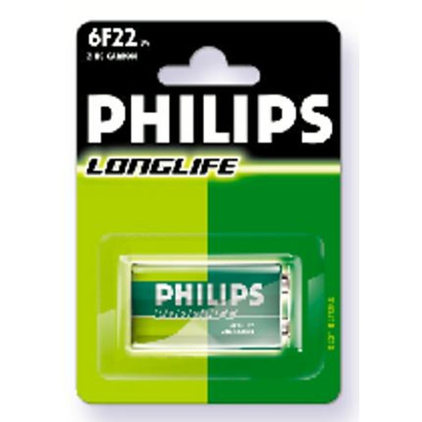 Philips Longlife 6F22 Zinc-Carbon 9V non-rechargeable battery
