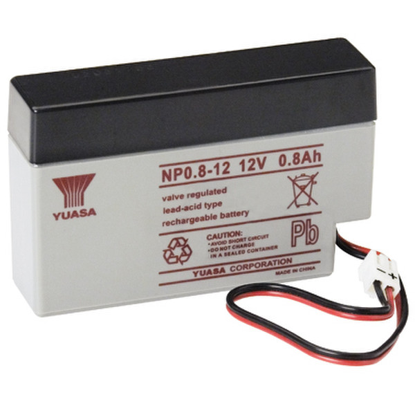 Yuasa NP0,8-12 Sealed Lead Acid (VRLA) 800mAh 12V rechargeable battery