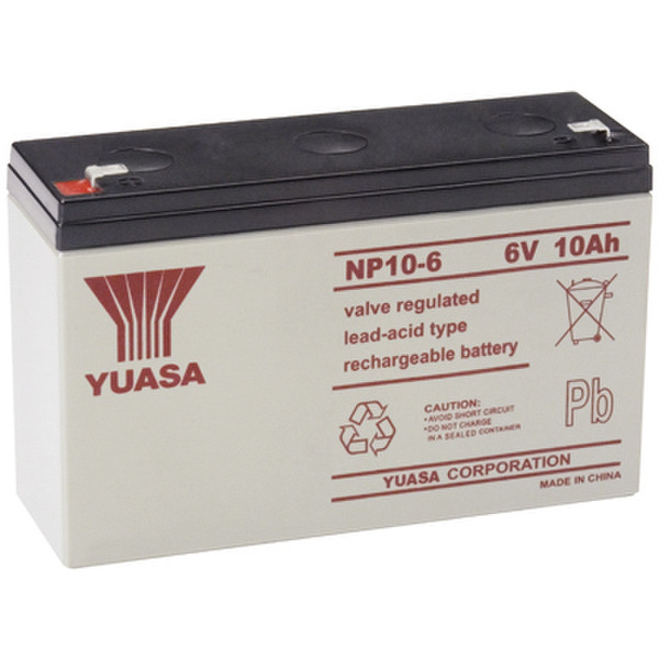 Yuasa NP10-6 Sealed Lead Acid (VRLA) 10000mAh 6V rechargeable battery