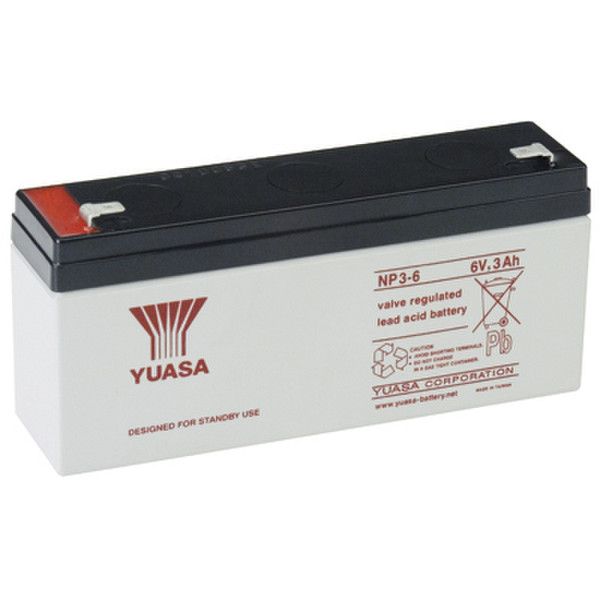 Yuasa NP3-6 Sealed Lead Acid (VRLA) 3000mAh 6V rechargeable battery