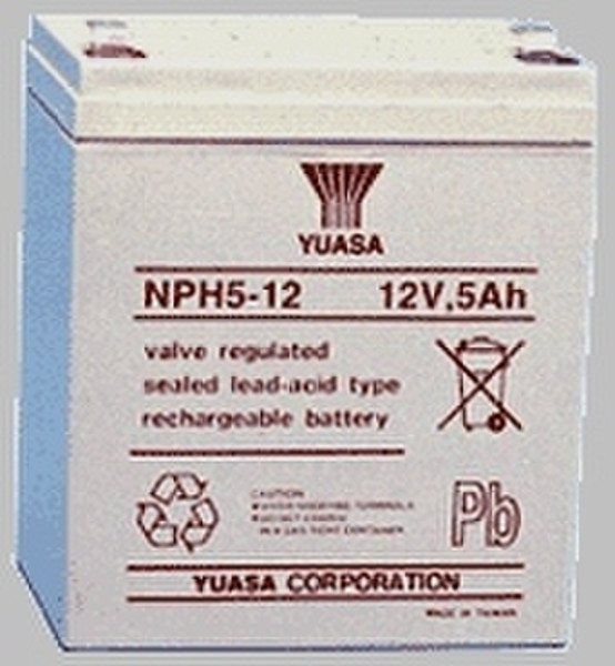 Yuasa NPH5-12 Sealed Lead Acid (VRLA) 5000mAh 12V rechargeable battery