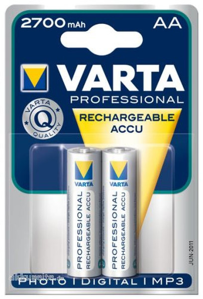 Varta Professional AA Nickel-Metal Hydride (NiMH) 2700mAh 1.2V rechargeable battery