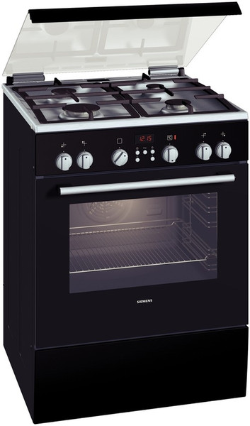 Siemens HM745628N Отдельностоящий Gas hob Черный кухонная плита