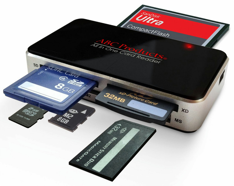 ABC Products Card Reader USB 2.0 Schwarz Kartenleser