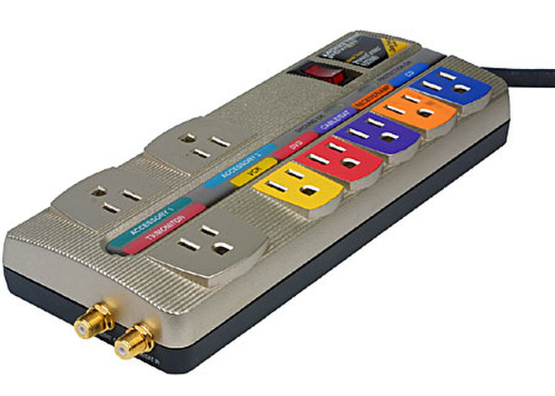 Monster Cable 109302-00 8AC outlet(s) 2.44m Multicolour surge protector