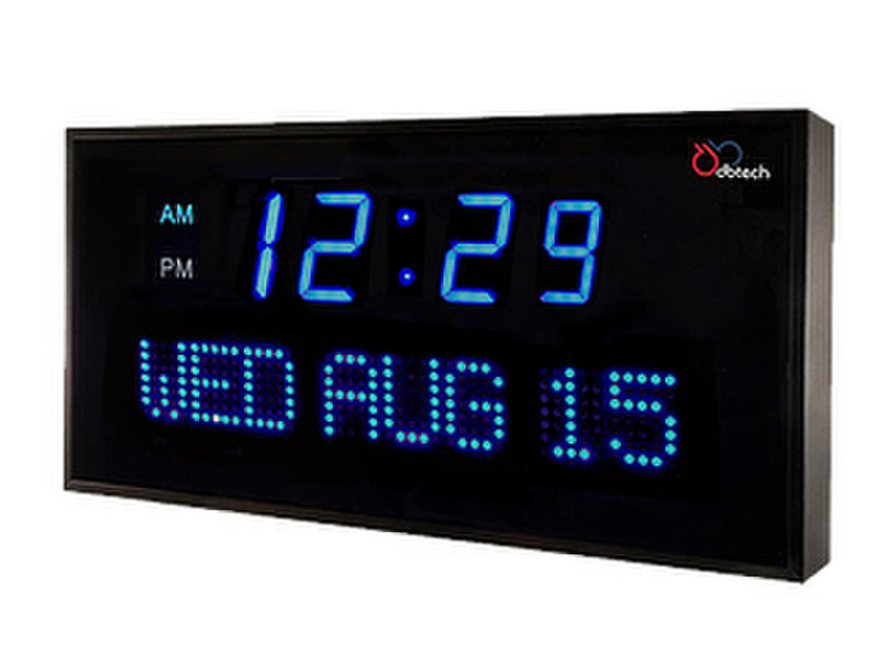 DBtech 0212BLU Digital table clock Rectangular Black table clock