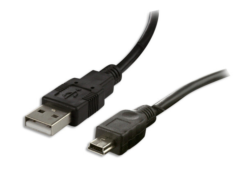 Connectland USB-V2-A-B-MINI-5P 1.8m USB A Mini-USB B Schwarz