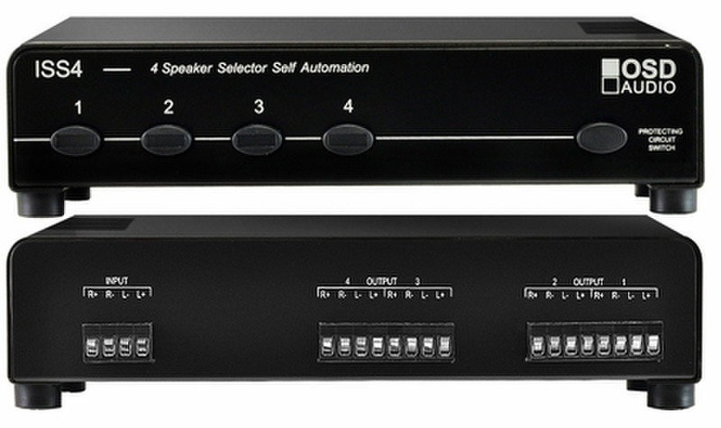 OSD Audio ISS4 Schwarz Audio-Switch