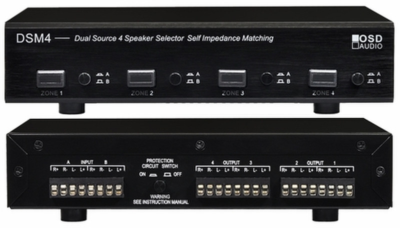 OSD Audio DSM4 Черный аудио переключатель