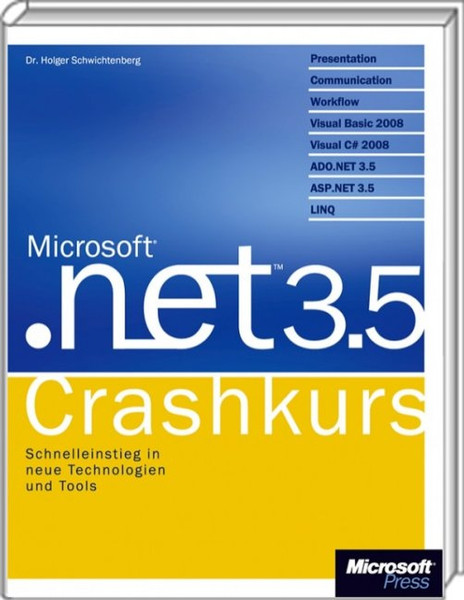 Microsoft NET 3.5 - Crashkurs DEU руководство пользователя для ПО