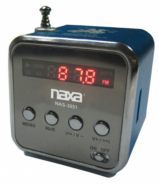 Naxa NAS-3051 2.5W Cube Blue