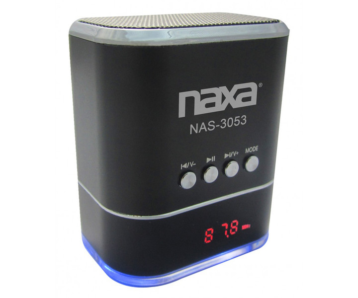 Naxa NAS3053 Stereo 1.3W Cube Black