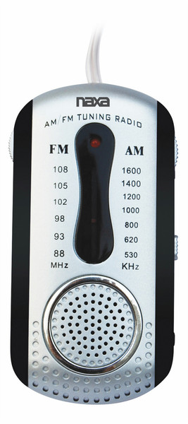 Naxa NR-721 Портативный Черный, Cеребряный радиоприемник
