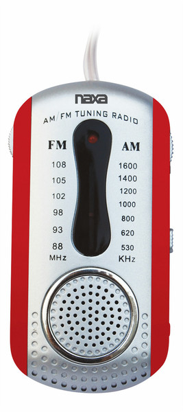 Naxa NR-721 Tragbar Schwarz, Rot Radio