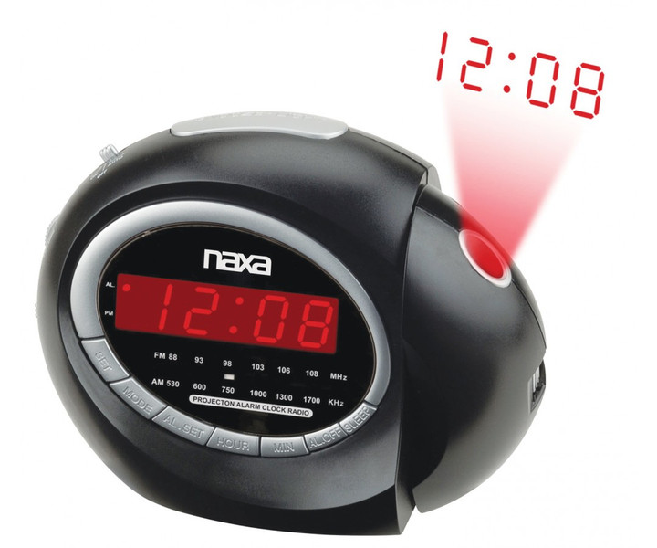 Naxa NRC-162 Часы Черный радиоприемник