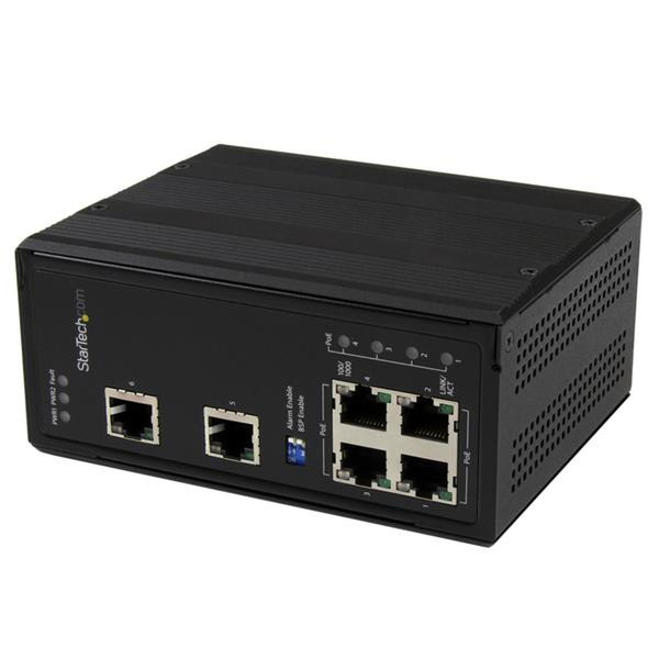 StarTech.com IES61002POE Неуправляемый Gigabit Ethernet (10/100/1000) Power over Ethernet (PoE) Черный сетевой коммутатор