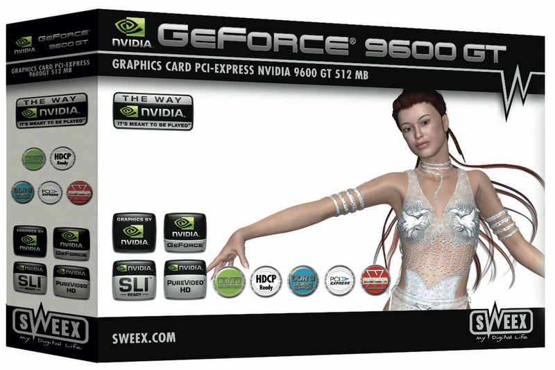 Sweex Graphics Card PCI-Expres Nvidia 9600 GT 512 MB GeForce 9600 GT GDDR3