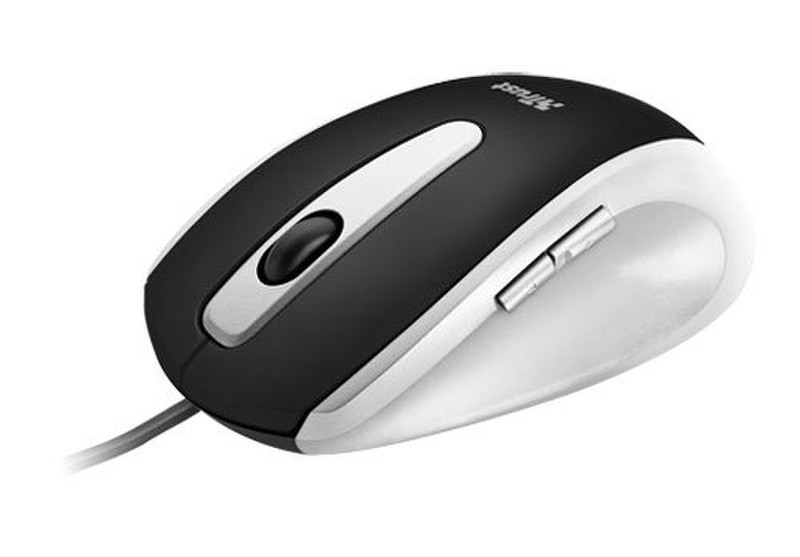 Trust EasyClick Mouse USB Оптический 1000dpi Черный, Белый компьютерная мышь