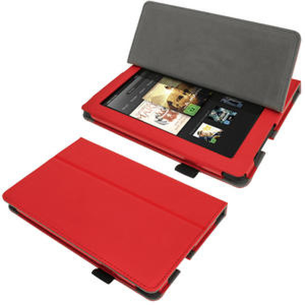 iGadgitz U2641 7Zoll Blatt Rot E-Book-Reader-Schutzhülle