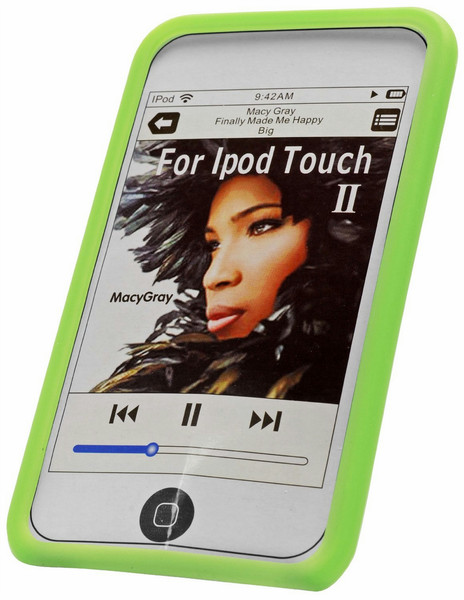 Cellet 217188 Cover case Зеленый, Прозрачный чехол для MP3/MP4-плееров