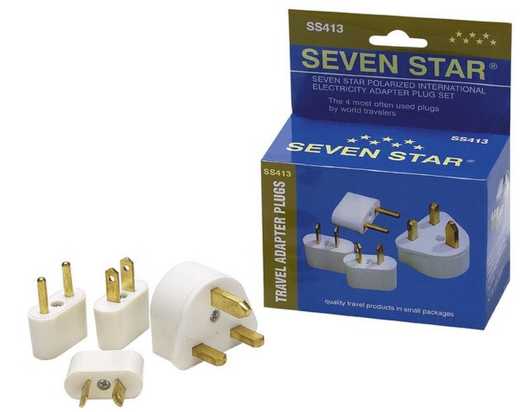 Seven Star SS-413 Universal Universal Weiß Netzstecker-Adapter