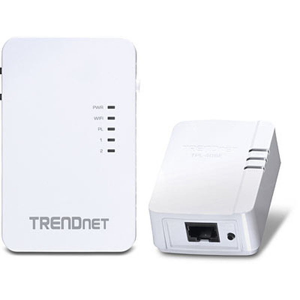 Trendnet TPL-410AP + TPL-406E kit Подключение Ethernet Wi-Fi Белый 2шт PowerLine network adapter