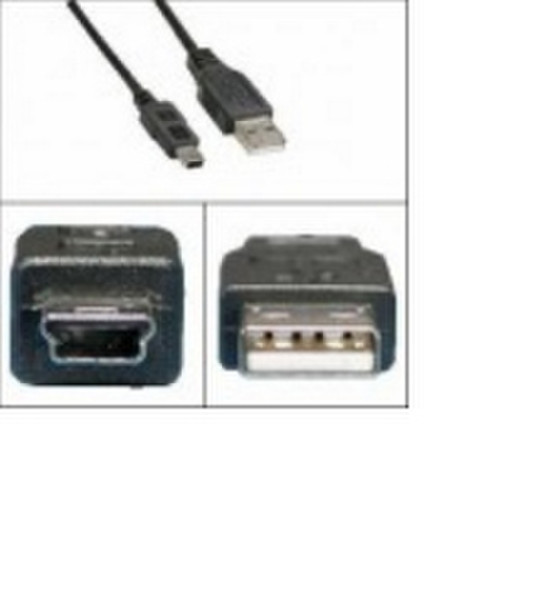 Oncore USB-ABMN-15F 4.6м USB A Mini-USB B Черный кабель USB