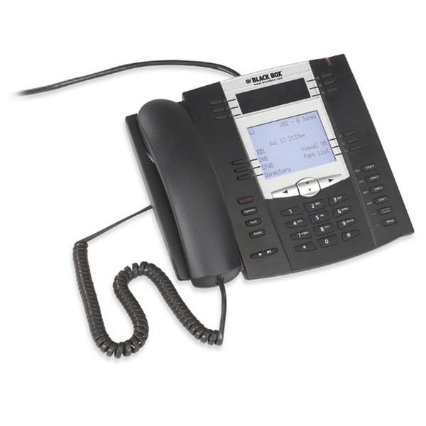 Black Box DTIP6755I Проводная телефонная трубка ЖК Черный IP-телефон