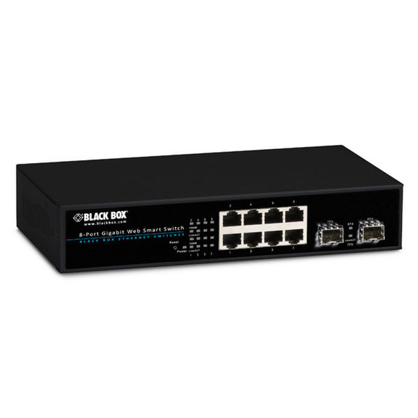 Black Box LGB708A Неуправляемый Gigabit Ethernet (10/100/1000) Черный сетевой коммутатор